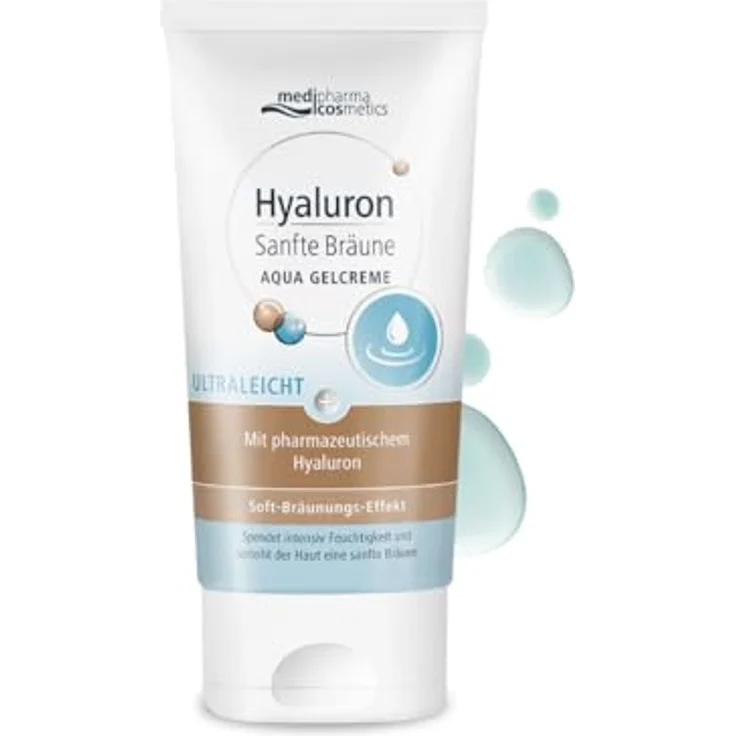Dr. Theiss Hyaluron Sanfte Bräune Aqua Gelcreme, 150 ml feuchtigkeitsspendende Gesichtscreme mit Bräunungseffekt – Bild 1