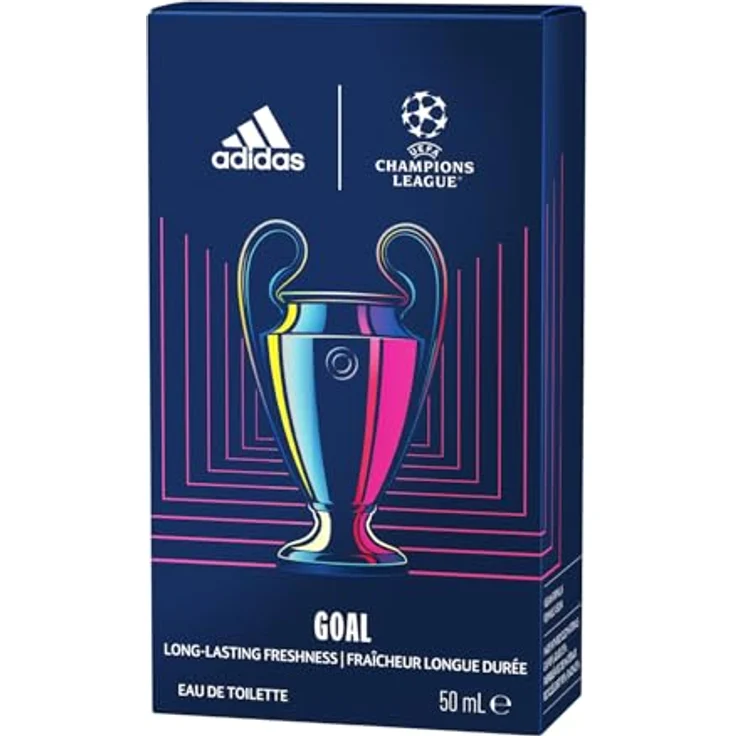 adidas UEFA Champions League Goal Edition Eau de Toilette, langanhaltend frischer, grüner Fougère Duft mit natürlichen ätherischen Ölen für Männer, 50ml – Bild 3