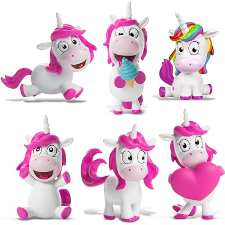 INKEE Unicorn Badebomben Kinder 8er Set mit Überraschung, 8x 100g in lila und rosa, Popcorn-Duft, 6 Einhornfiguren zum Sammeln – Bild 3