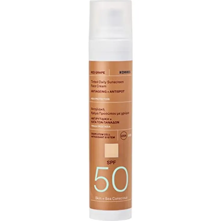 Korres Red Grape Getönte Sonnencreme fürs Gesicht SPF50 Anti-Aging + Anti-Dark-Spot Sonnencreme 50 ml - Preisvergleich