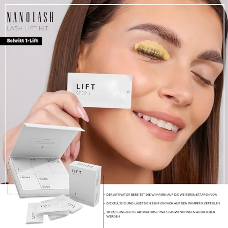 Schritt 1 – Aktivator zu Lifting und Laminierung der Wimpern Nanolash 10 Stück – Bild 3