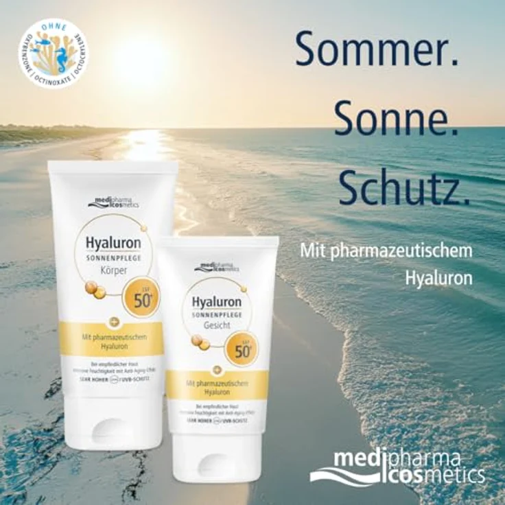 medipharma cosmetics Hyaluron Sonnenpflege Gesicht SPF 50+ Sonnencreme 50 ml – Bild 6