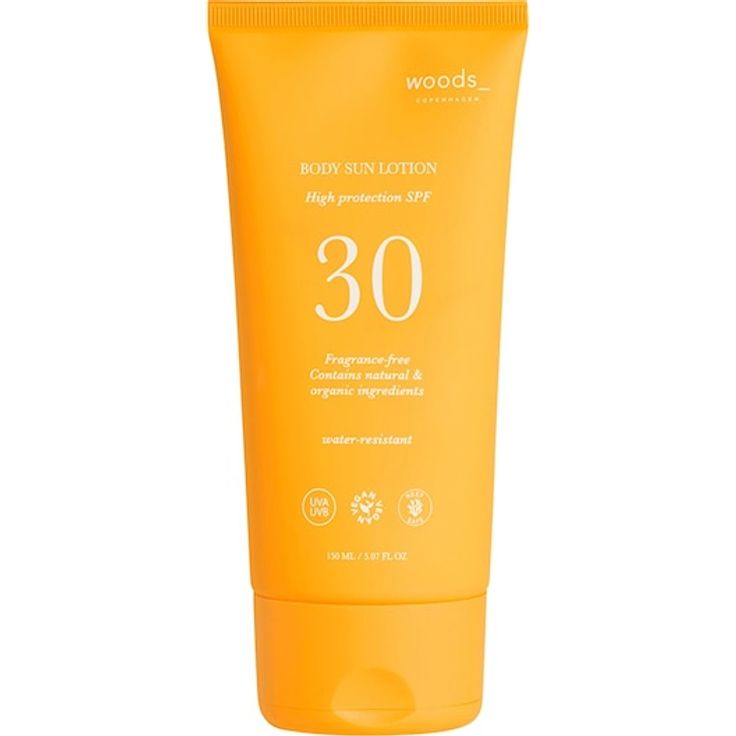 Woods Copenhagen Sonnenpflege Body Sun Lotion SPF30, wasserfest & nicht klebrig, 150 ml Unisex