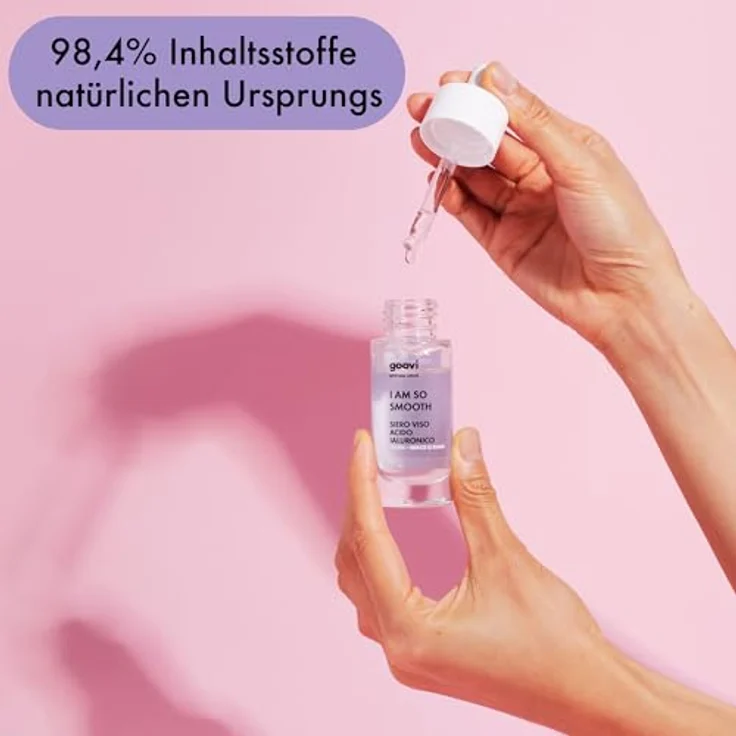 GOOVI I AM SO SMOOTH Gesichtsserum, Feuchtigkeitsbooster mit Hyaluronsäure und Granatapfel-Extrakt, 30 ml – Bild 5