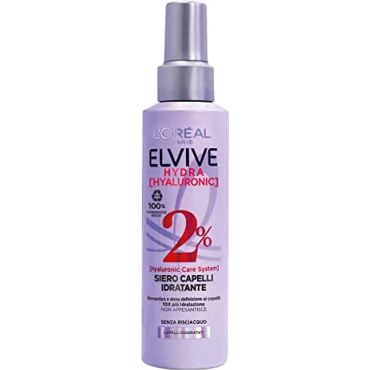 L'Oréal Paris Elvive Hydra Hyaluronic Haarspray mit 2% Hyaluronic Care System, ohne Ausspülen, 150 ml – Bild 1