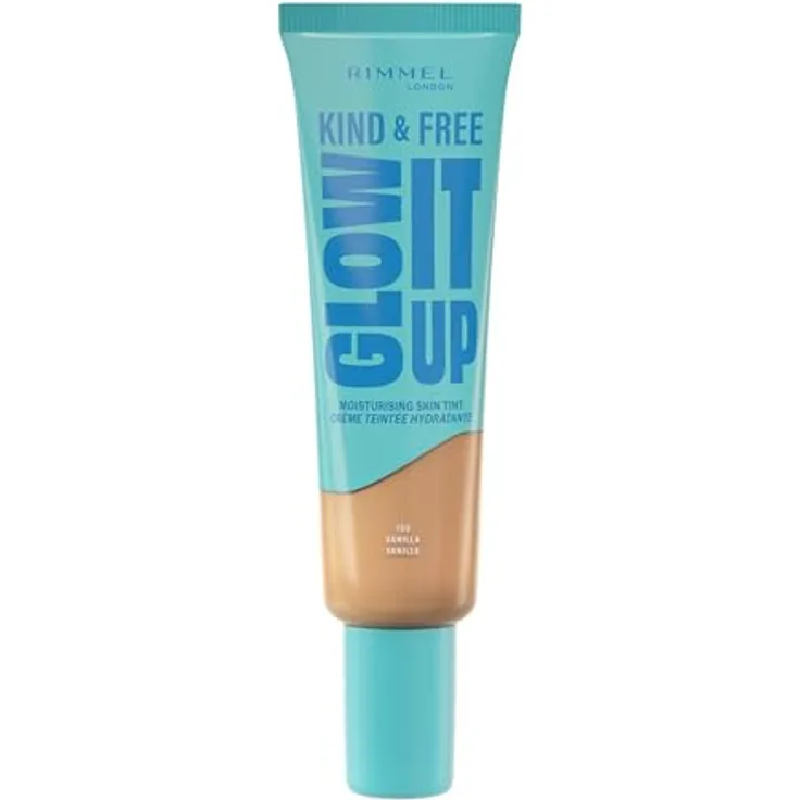 Rimmel London Feuchtigkeitsspendender Teintperfektor Foundation 30 ml, beruhigende Formel für trockene bis normale Haut, mit Vitamin E und Aloe Vera