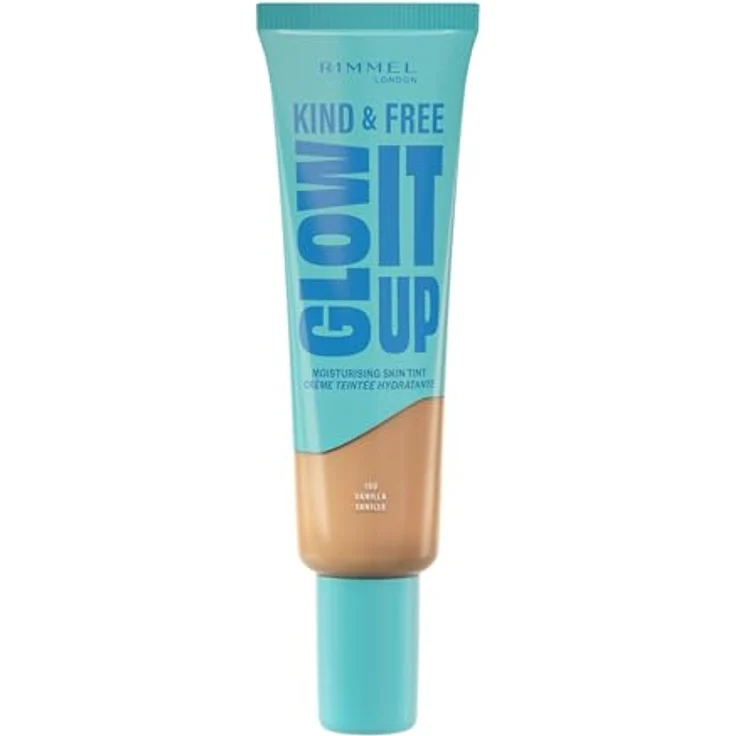 Rimmel London Feuchtigkeitsspendender Teintperfektor Foundation 30 ml, beruhigende Formel für trockene bis normale Haut, mit Vitamin E und Aloe Vera – Bild 1