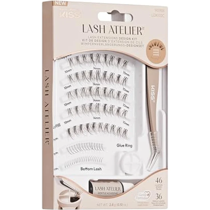 KISS Lash Atelier Design Kit, buschige Klebewimpern mit schnelltrocknendem Kleber, 1 St. – Bild 2