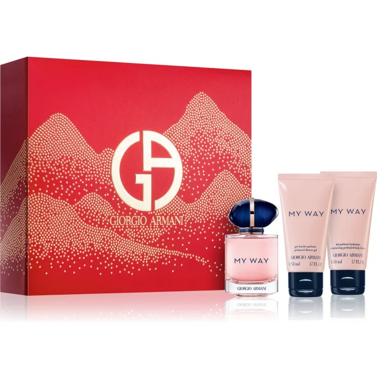Armani My Way Geschenkset, Damen-Duftset mit 50 ml Eau de Parfum, 50 ml Duschgel und 50 ml Bodylotion