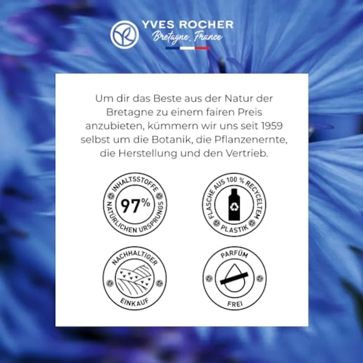 Yves Rocher PUR BLEUET Gesichtsreinigung, 2-Phasen Augenmake-up Entferner mit Bio-Kornblume, 200 ml – Bild 5