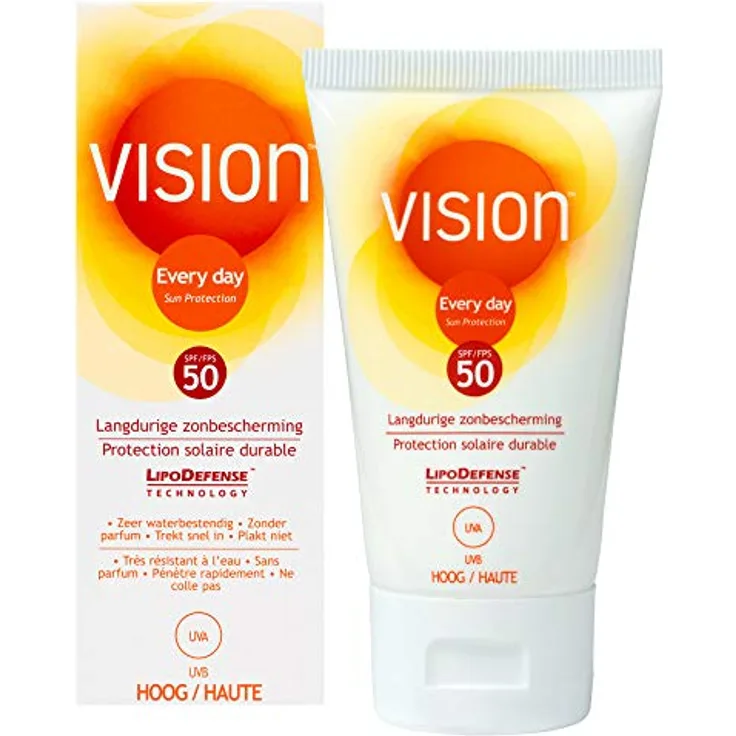 Vision Every Day Sun Protection LSF 50, Sonnenschutz, für langanhaltenden Sonnenschutz, hochwasserbeständig, Lichtschutzfaktor 50, 50 ml
