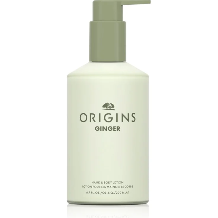 Origins Ginger Hand & Body Lotion, 200 ml, feuchtigkeitsspendende Körpercreme mit schnellem Einziehen und angenehmem Duft