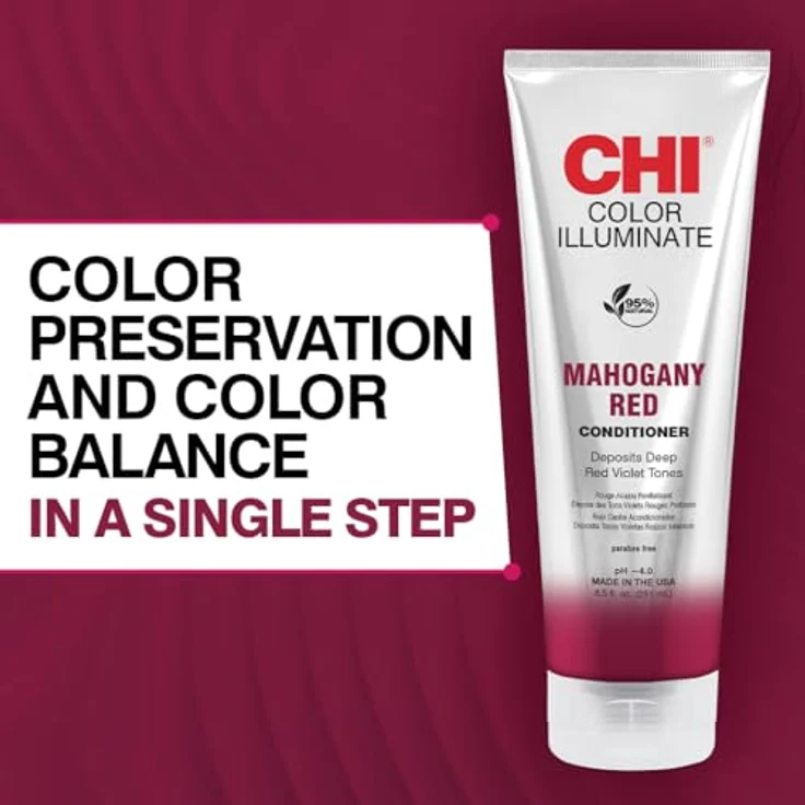 Chi Ionic Color Illuminate Conditioner Mahogany Red 251 ml – Bild 3