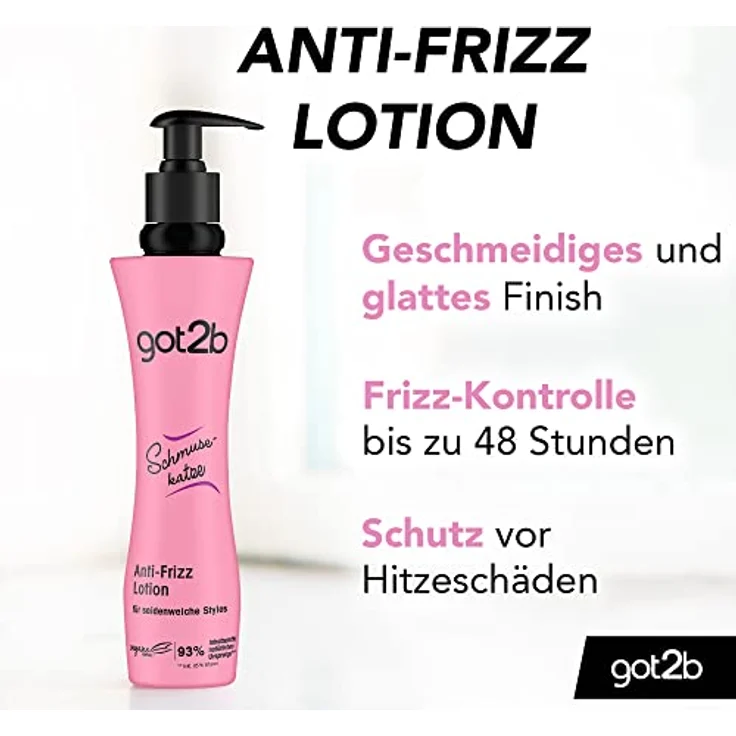 got2b Lotion Schmusekatze Anti-Frizz Lotion Halt 2 (200 ml), Styling Lotion für geschmeidige Styles, bändigt das Haar und verleiht ein seidenweiches Haargefühl – Bild 4