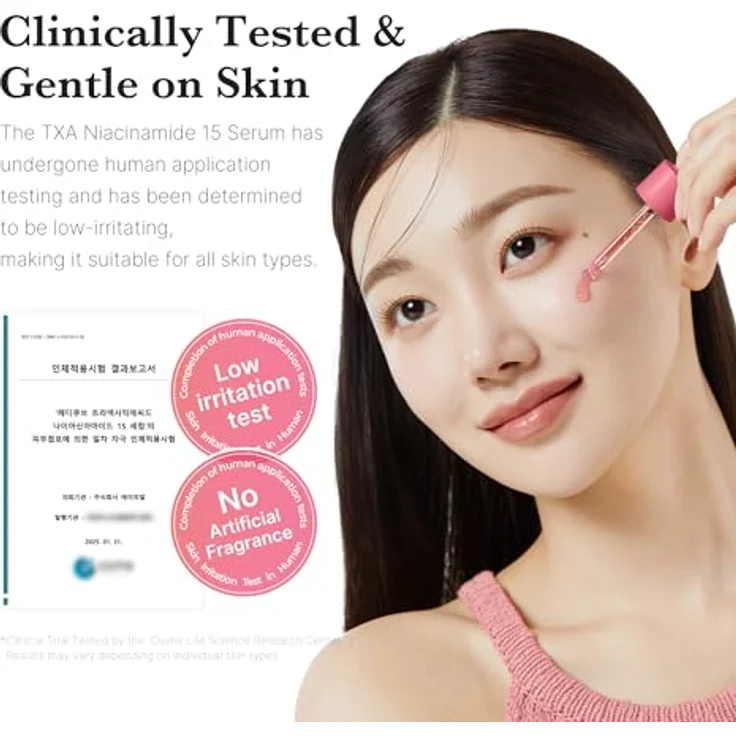 Medicube TXA Niacinamide 15 Serum 30 ml, Gesichtsserum mit 15% Wirkstoffkomplex, vegan, parfümfrei für strahlend ebenmäßige Haut – Bild 5