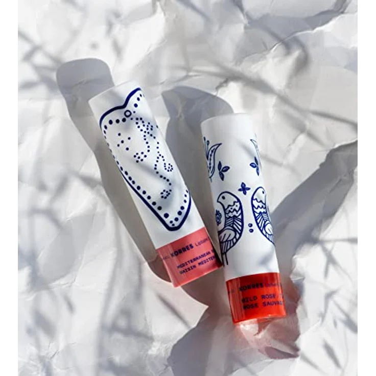 KORRES pflegender Lip Balm Wild Rose, getönt rot, mit Johanniskrautöl, vegan & dermatologisch getestet, 4 g – Bild 2