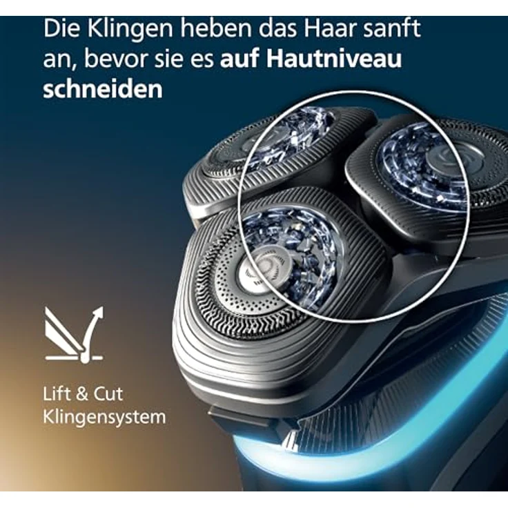 Philips i9000 Prestige, Nass- und Trockenrasierer für Herren mit integriertem Trimmer, Drucksensor, Reinigungsstation, grau-silber – Bild 3