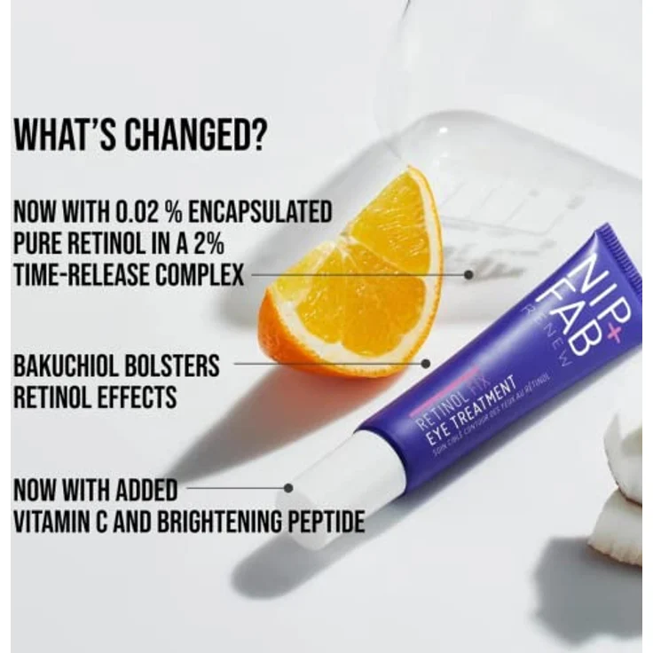 Nip+Fab Retinol Fix Augencreme 15 ml | Verkapseltes reines Retinol | Entschlackt, Strafft und Bekämpft dunkle Augenringe | Vitamin C | Hilft, Fältchen zu Glätten | Ceramide und Hyaluronsäure – Bild 2