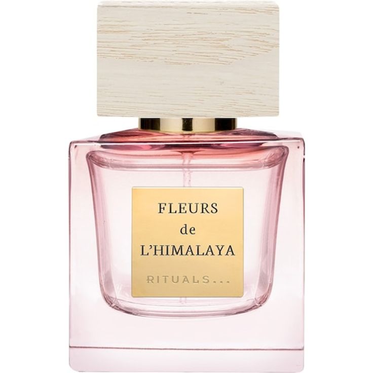 RITUALS Fleurs de l'Himalaya, Eau de Parfum Spray Damen 50 ml – Duftkomposition aus Wilder Orchidee und Himalaya-Pfingstrose, rosa Flakon mit Holzdeckel