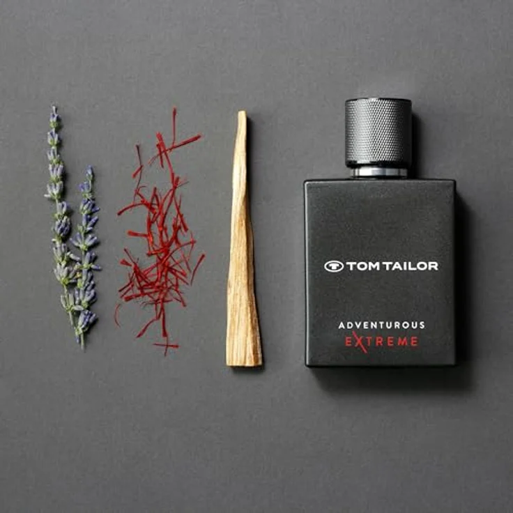 Tom Tailor® Adventurous Extreme Eau de Toilette Natural Spray, maskulines Duftkonzept in metallischer Anthrazit-Lackierung mit rotem EXTREME-Element – Bild 4