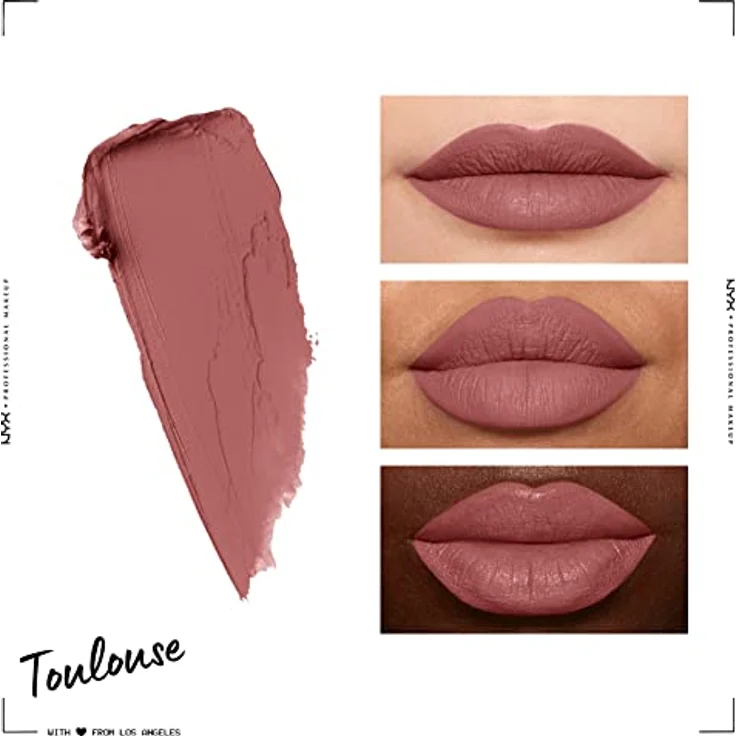 NYX Professional Makeup Wedding Soft Matte Lip Cream Lippenstift, feuchtigkeitsspendend, langanhaltend, Farbe Toulouse, 8 ml – Bild 3