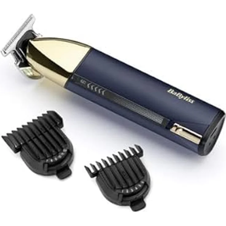 BaByliss Super-X Metal Series T992E, Barttrimmer mit präzisen Aufsatzklingen und wasserfester Ausführung, drahtlos, inkl. 2 Kammaufsätzen und Futteral – Bild 2