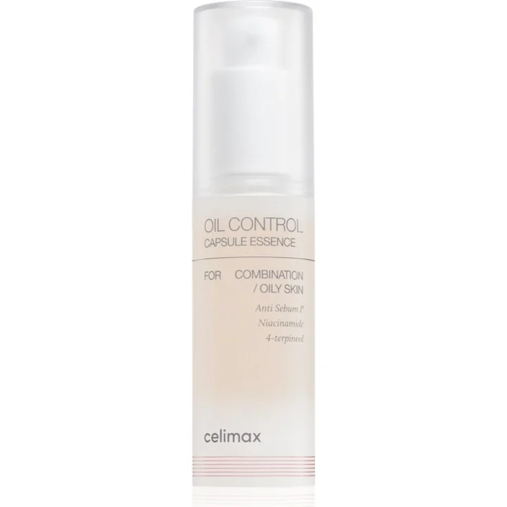 celimax Oil Control Capsule Essence, aufhellende Essenz für fettige und problematische Haut, 30 ml, reduziert Talgproduktion und Pigmentflecken