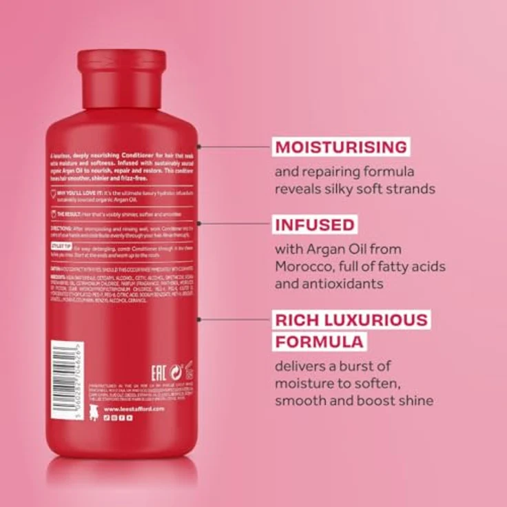 Lee Stafford ArganOil Nourishing Conditioner, feuchtigkeitsspendend mit luxuriösem Arganöl, 200ml – Bild 3