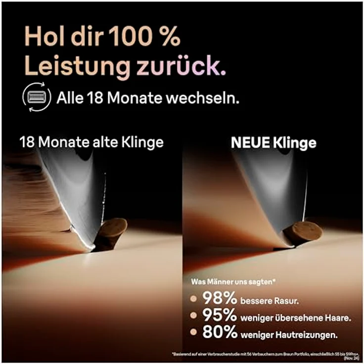 Braun Zubehör Series 9 Pro+ 96M, Scherkopf-Ersatz für optimale Rasur, kompatibel mit Series 9 – Bild 3
