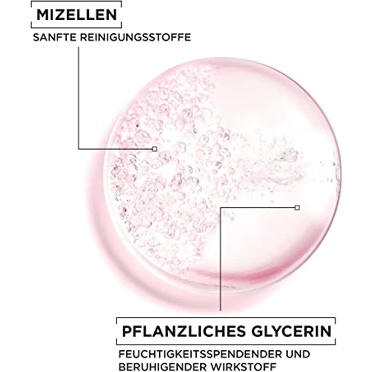 Garnier Mizellen Reinigungswasser, Für eine sanfte Reinigung und schonendes Abschminken, Beruhigendes und feuchtigkeitsspendendes Gesichtswasser, SkinActive, 1 x 700 ml – Bild 3