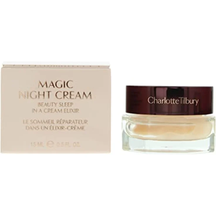 Charlotte Tilbury Travel Size Charlotte's Magic Night Cream | 15ml, Preisgekrönte Nachtcreme mit straffender und aufpolsternder Wirkung