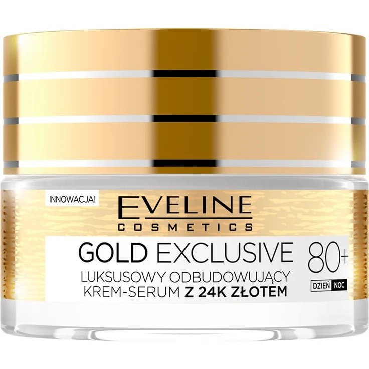 Eveline Cosmetics Gold Exclusive, erneuernde Gesichtscreme gegen Hautalterung, 50 ml, feuchtigkeitsspendend, reduziert Falten und sorgt für jugendliches Aussehen – Bild 1