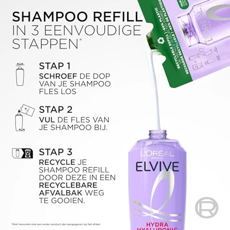 L’Oréal Paris Elvital Hydra Hyaluronic 72H Feuchtigkeits-Auffüllendes Shampoo, 250 ml für trockenes Haar – Bild 2