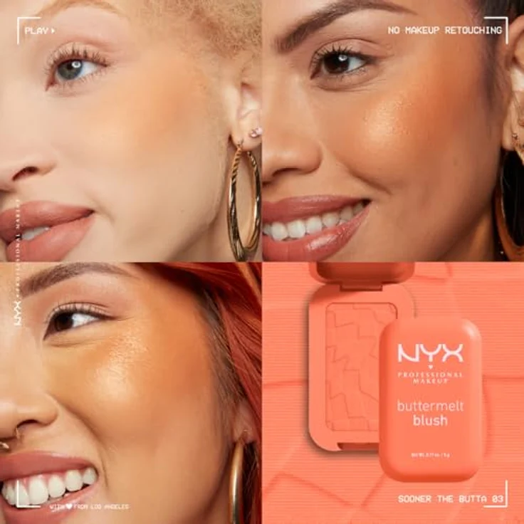 NYX Professional Makeup Buttermelt Blush Puderrouge, Farbton 03 Sooner The Butta, 5 g, vegan mit leichter Textur und langanhaltendem Effekt – Bild 6