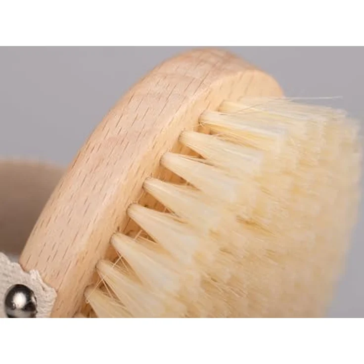 HABYS Trockenbürsten-Massagebürste | Weiche gebleichte Borsten | Ergonomisches Massagewerkzeug für Gesicht, Rücken & Körper – Bild 5