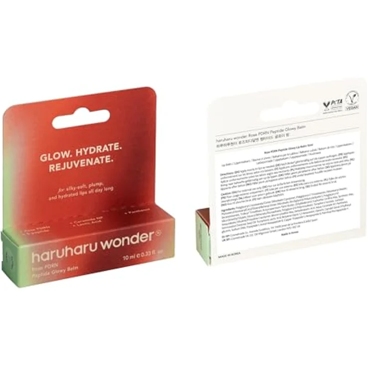 Haruharu Wonder Rose PDRN Peptide Glowy Balm, nährender Lippenbalsam mit Peptiden, 10 ml, für geschmeidige und hydratisierte Lippen – Bild 10