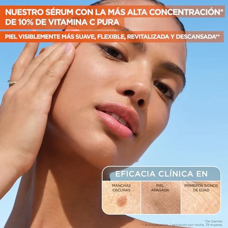 GARNIER Skinactive Vitamina C Sérum De Noche, 30ml, fleckenbeständig, vegan, für alle Hauttypen – Bild 3