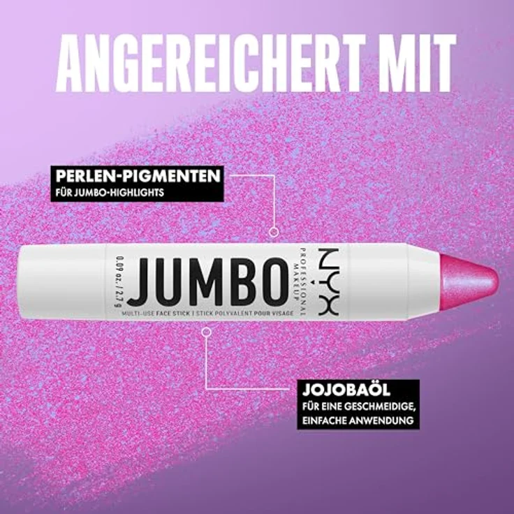 NYX Professional Makeup Jumbo Multi-Use Highlighter Stick, cremiger Highlighter mit intensivem Glow, Farbton 01 Coconut Cake, 2,7 g – Bild 6