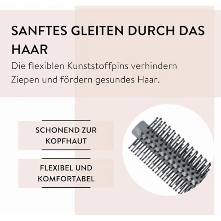 Parsa Beauty Volumenbürste Unicolor Rundföhnbürste mit Kunststoffpins – Bild 5