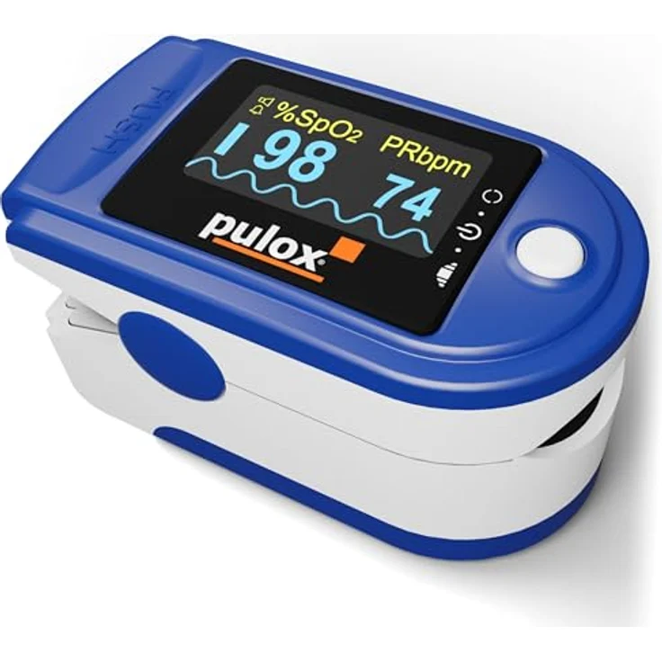 Pulsoximeter pulox PO-200A Solo mit Alarm und Pulston Blau – Bild 2