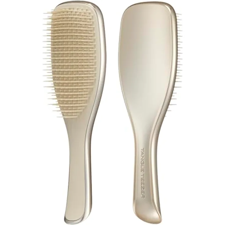 Tangle Teezer The Ultimate Detangler Chrom-Haarbürste, reduziert Haarbruch, zweistufige Zähne, nasses & trockenes Haar, alle Haartypen - Schwarz