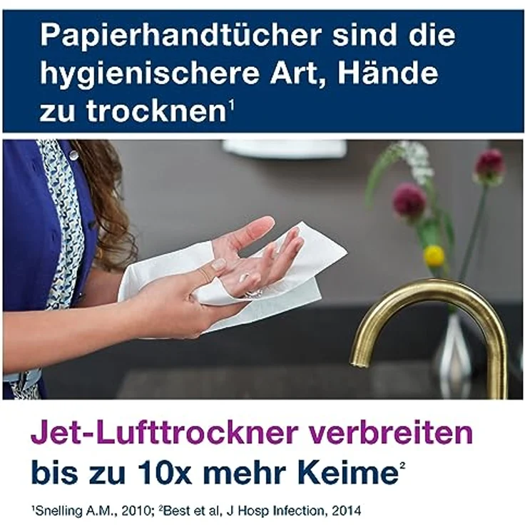 Tork Papierhandtücher Xpress Advanced, 120398, H2, 2-lagig, Interfold-Falz, 21,2 x 25,5cm, 3780 Stück – Bild 9