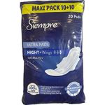 Siempre Ultrabinden Normal + Flügel, mit Aloe Vera, 40 Stück