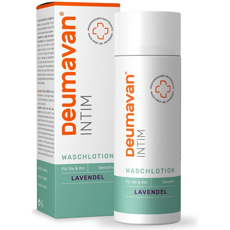 Deumavan Intim Waschlotion Lavendel, 200 ml Lotion für tägliche Intimhygiene des äußeren Intimbereichs