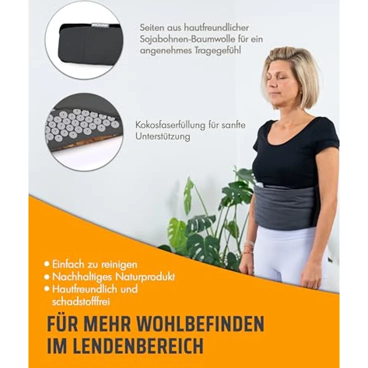 NEOLYMP Akupressurgürtel, Vielseitige Stimulation mit verstellbarem Klettverschluss zur Linderung von Verspannungen und Förderung der Durchblutung – Bild 3