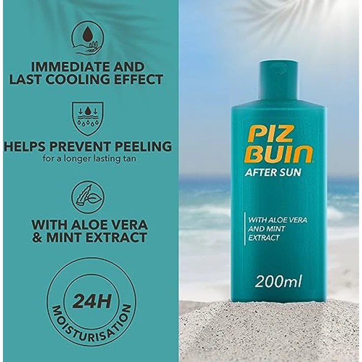 Piz Buin After Sun Beruhigende und kühlende Feuchtigkeitslotion | mit Aloe Vera | 200ml – Bild 2