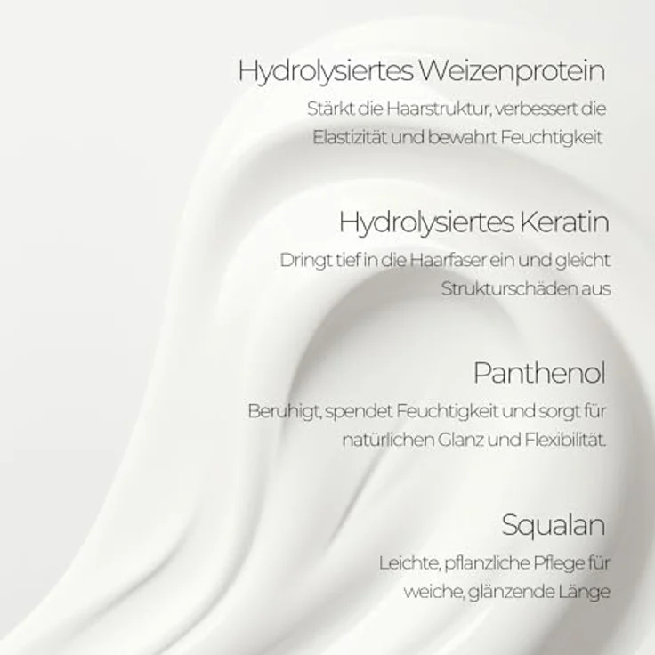 genuine haircare Conditioner 2 – Protein Conditioner mit Keratin & Weizenprotein, silikonfrei & parabenfrei, für schwaches brüchiges Haar, 200 ml – Bild 4