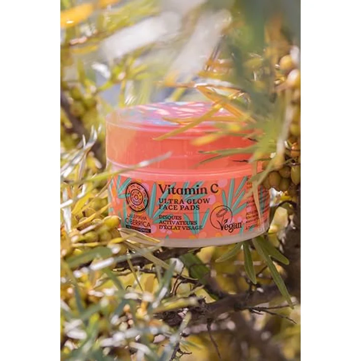Natura Siberica Ultra Glow Face Pads, Gesichtsreinigung mit Oblepikha, 20 St., 35g, vegan – Bild 3