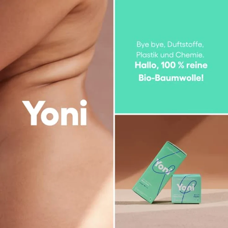 Yoni Slipeinlagen Normal, 24er Pack aus 100% Bio-Baumwolle, hypoallergen, atmungsaktiv, chemikalienfrei, für leichte Blutung – Bild 4
