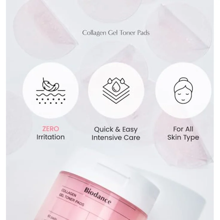 BIODANCE Biodance Kollagen-Gel-Tonik-Pads, Koreanische Tonik-Pads für empfindliche Haut, 140 g, 60 Pads, verfeinert die Poren und verbessert die Elastizität – Bild 5
